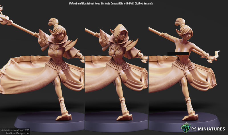 Drow Cleric Miniatures | Drow Clerics | Fantasy Miniature | PS Miniatures