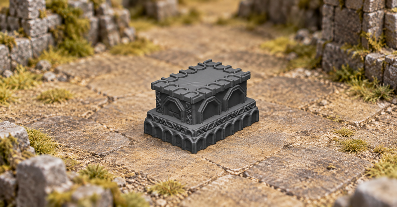 Dwarven Sarcophagus 28mm DND Scatter Terrain | Tabletop Wargaming Scenery for Warhammer & RPG | 3D Printed