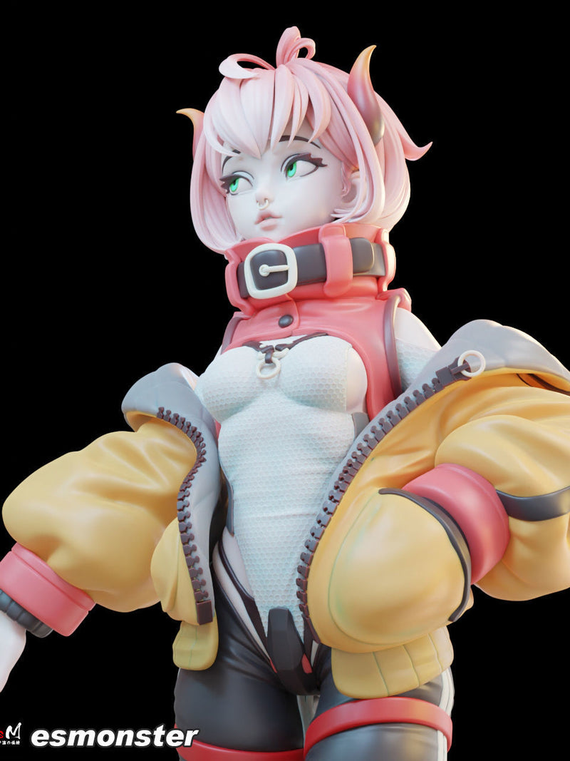 Bull Devil (Jacket) | Pin-Up Statue Fan Art Miniature Unpainted | E.S Monster