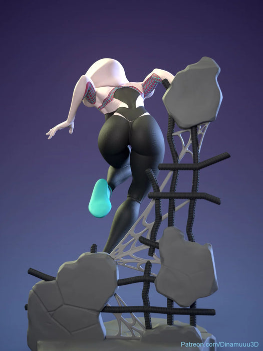 Gwen | Pin-Up Statue Fan Art Miniature Unpainted | Dinamuu3D | Pin-Up Statue Fan Art Miniature Unpainted | Dinamuu3D