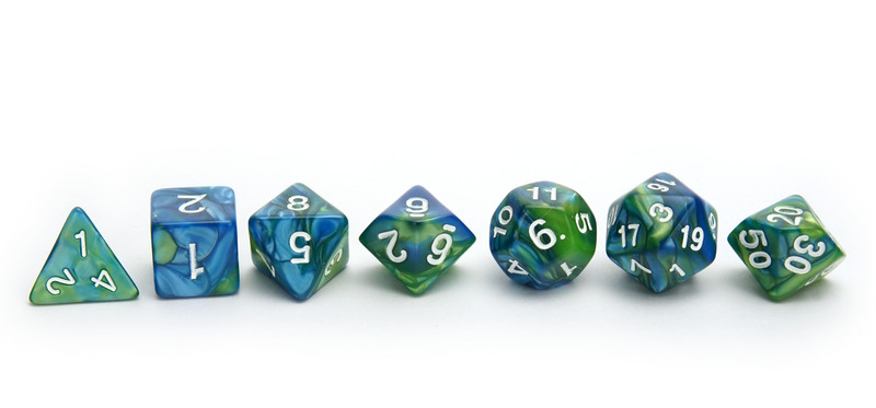 Elemental Dice | Blue & Green