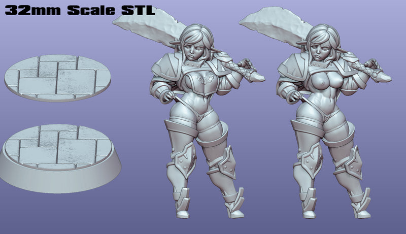 Elf Warrior High Level Gear | Fantasy Pin-Up | Fantasy Miniature | Gaz Minis