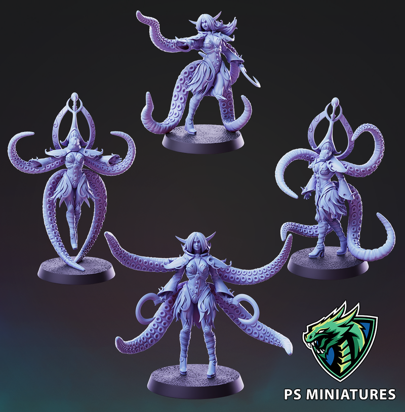 Eldritch Elf Cultist Miniatures | Fantasy Miniature | PS Miniatures