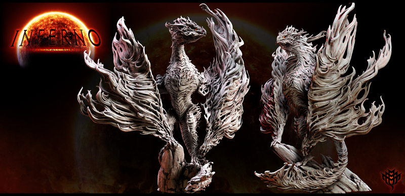 Everburn Serpent (Pose 2) | Inferno: All Shall Burn | Fantasy Miniature | Mini Monster Mayhem