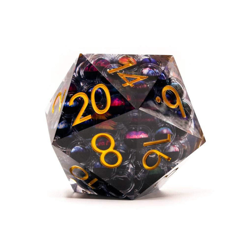 Eyes of Chaos | Liquid Core Dice | Resin | 7 Piece Set