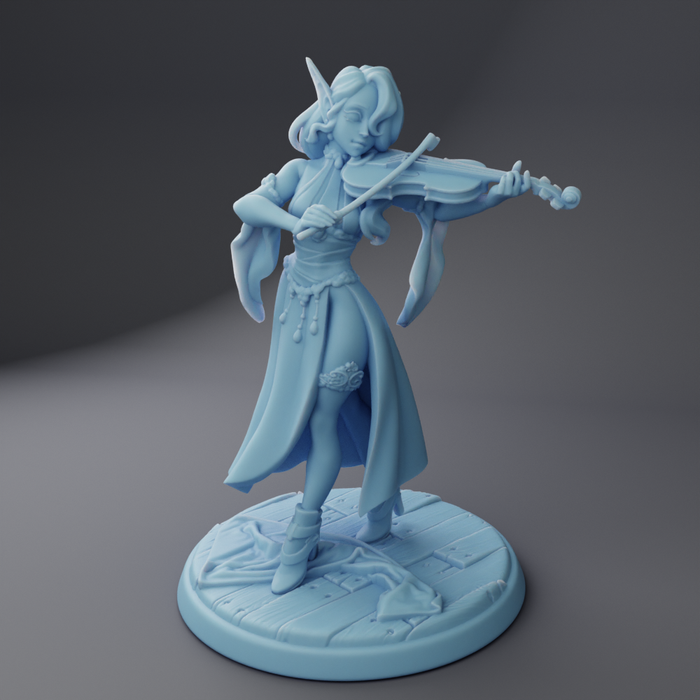 Elven Bard Silv B | Re-forged Adventurers | Fantasy Miniature | Twin Goddess Miniatures