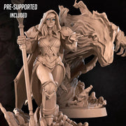 Human Mage Admiral & Elemental (2) | Realm of Bulletcraft Miniatures | Tabletop Fantasy Resin Miniatures | BTB TabletopXtra