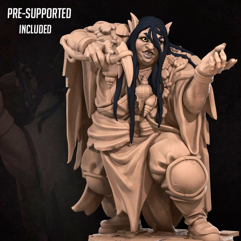 Triton Warlock | Bullet Heroes Miniatures | Tabletop Fantasy Resin Miniatures | BTB TabletopXtra