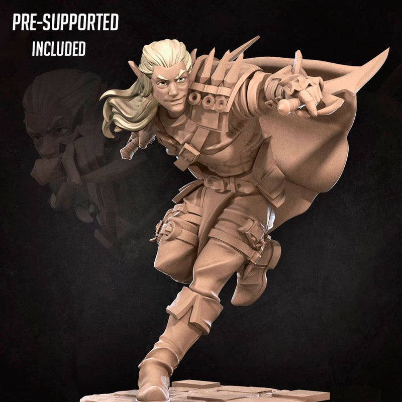 Elf Rogue | Bullet Heroes Miniatures | Tabletop Fantasy Resin Miniatures | BTB TabletopXtra