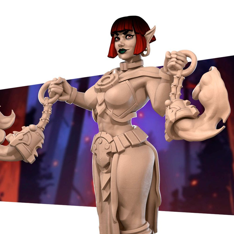 Fire Monk Fiora | Bullet Heroes Miniatures | Tabletop Fantasy Resin Miniatures | BTB TabletopXtra
