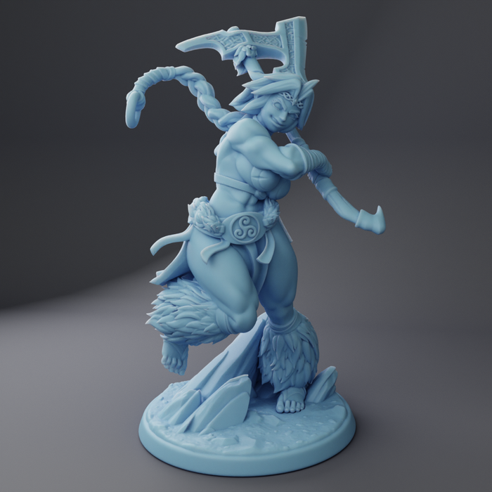 Barbarian Millie | Re-forged Adventurers | Fantasy Miniature | Twin Goddess Miniatures