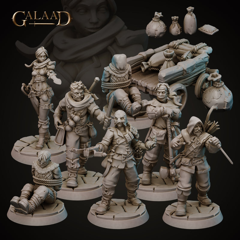 Bandits Crew Miniatures | Fantasy Miniature | Galaad Miniatures