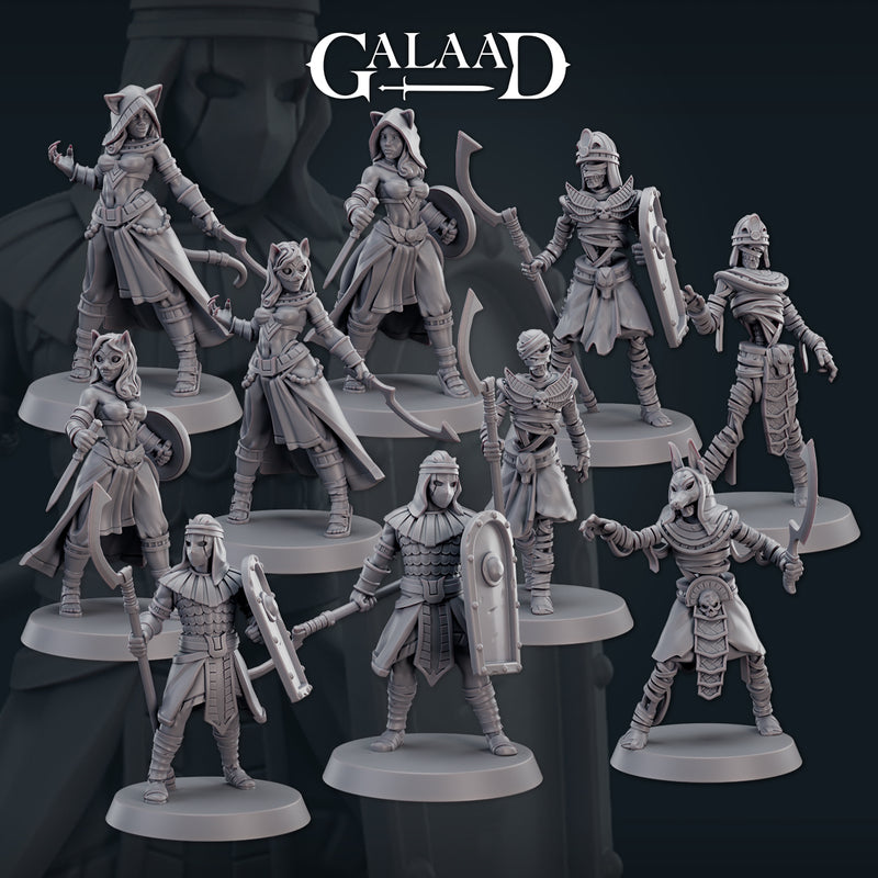 Mummies & Egyptian Fighter Miniatures | Fantasy Miniature | Galaad Miniatures