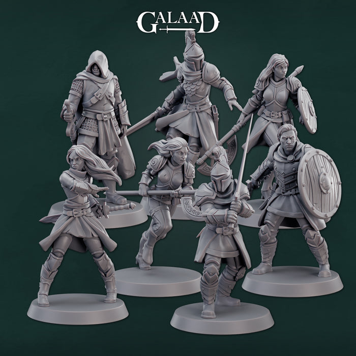 Warrior Knight Miniatures (Full Set) | Fantasy Miniature | Galaad Miniatures