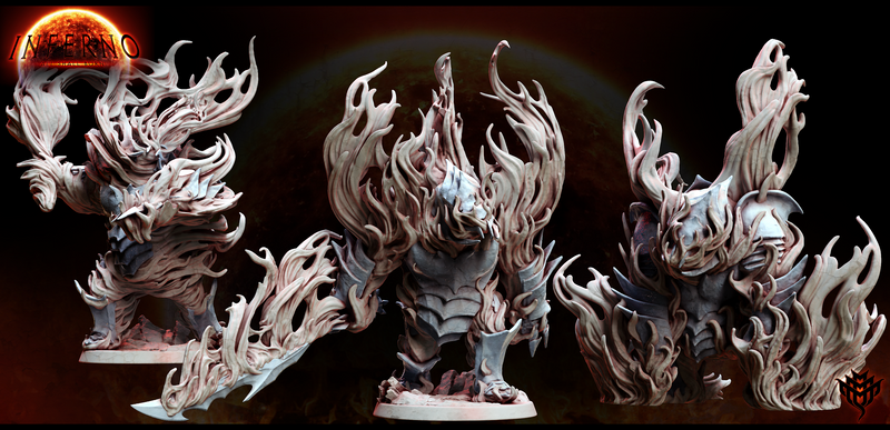 Fire Golem Miniatures | Inferno: All Shall Burn | Fantasy Miniature | Mini Monster Mayhem