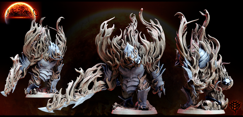 Fire Golem (Pose 1) | Inferno: All Shall Burn | Fantasy Miniature | Mini Monster Mayhem