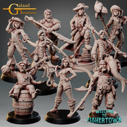 Fishertown, 28/32mm resin fantasy miniature, unpainted
