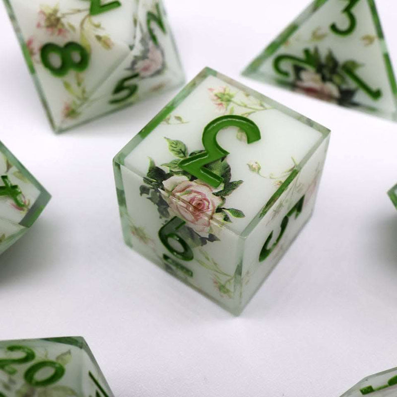 Floral Notes | Art Core Dice| 7 Piece Set
