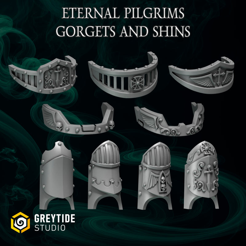 Gorgets & Shin Guards | Eternal Pilgrims | Conversion Bits For 28mm 32mm Sci-fi Marines