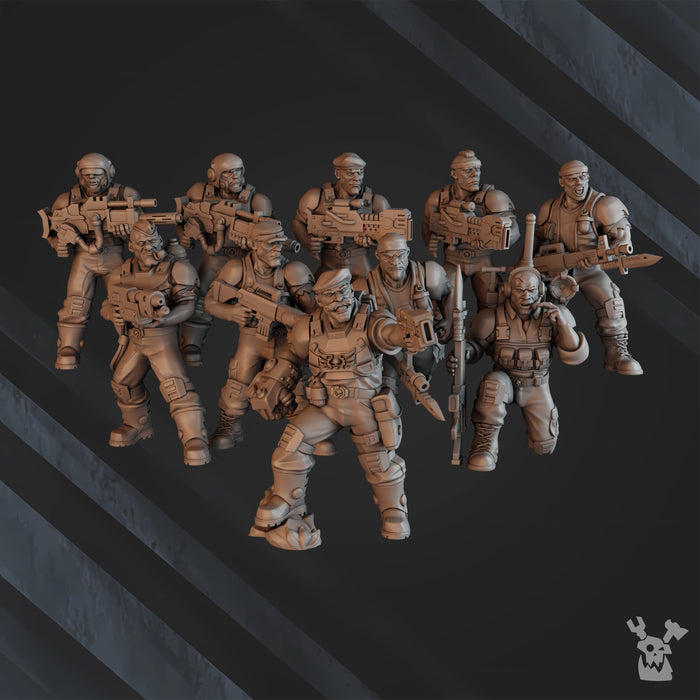 Commando Squad Miniatures | Green Hell Division | Grimdark Miniature | DakkaDakka