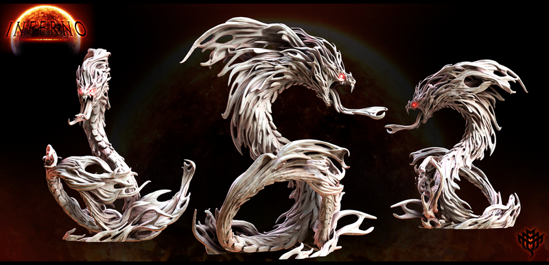 Hell Fire Ophidian (Pose 1) | Inferno: All Shall Burn | Fantasy Miniature | Mini Monster Mayhem