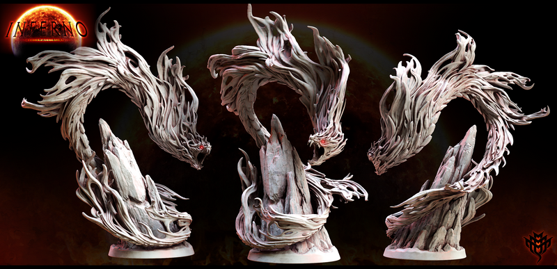 Hell Fire Ophidian (Pose 2) | Inferno: All Shall Burn | Fantasy Miniature | Mini Monster Mayhem