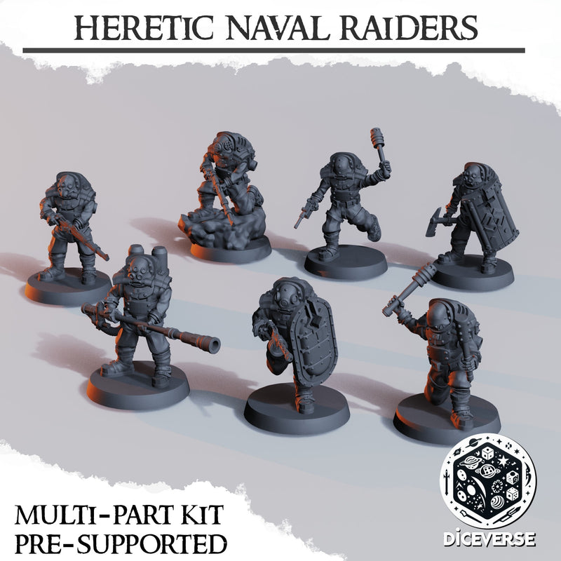 Heretic Naval Raider Miniatures | Trench Grimdark | Diceverse