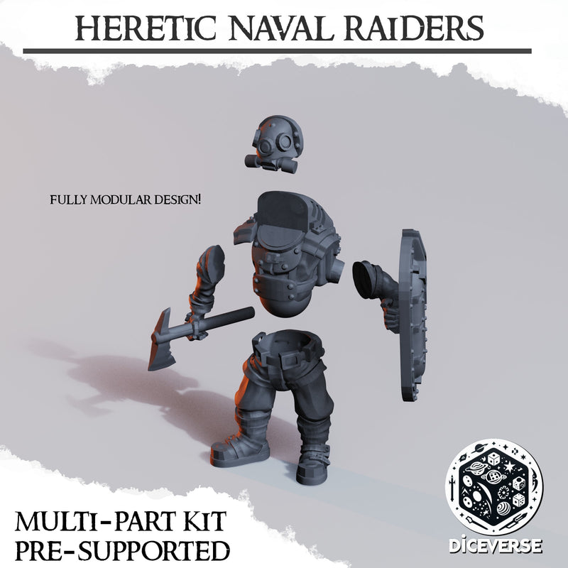 Heretic Naval Raider Miniatures | Trench Grimdark | Diceverse