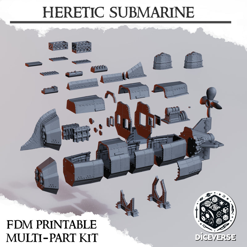 Heretic Submarine | Trench Grimdark | Diceverse