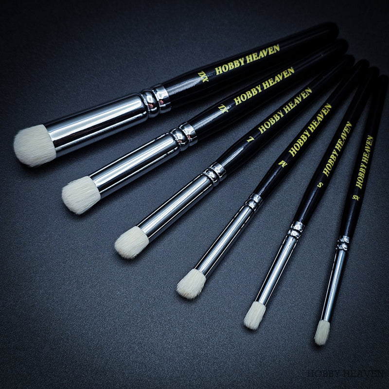 Hobby Heaven Dry Brush Set — Goat Hair Domed