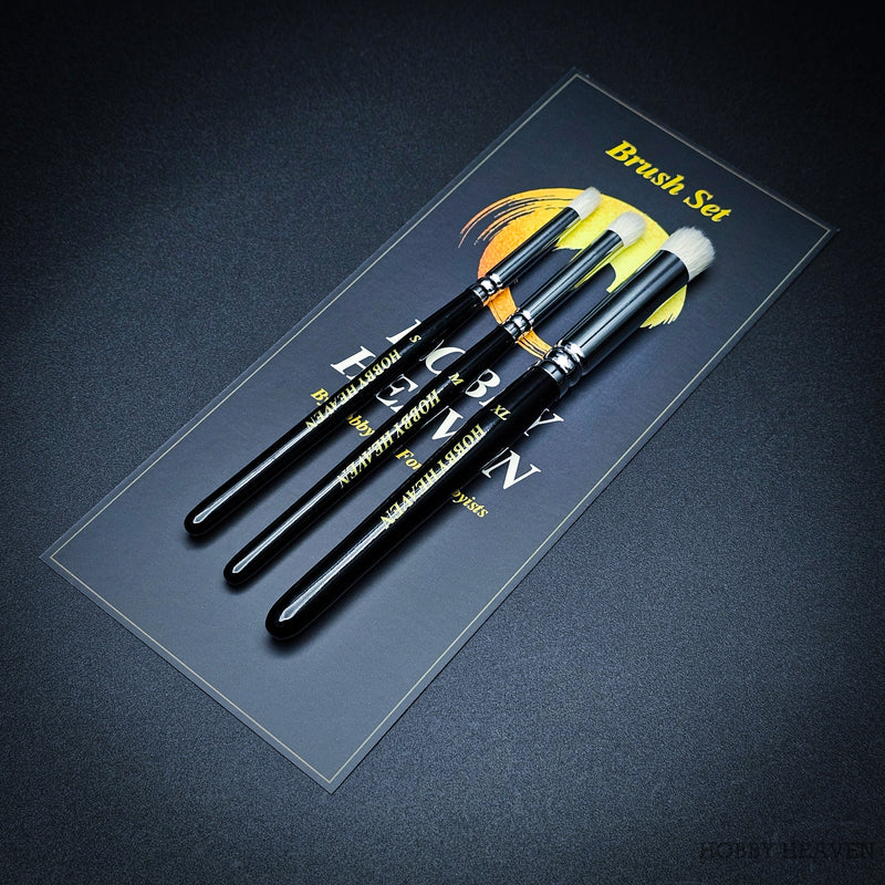 Hobby Heaven Dry Brush Set — Goat Hair Domed