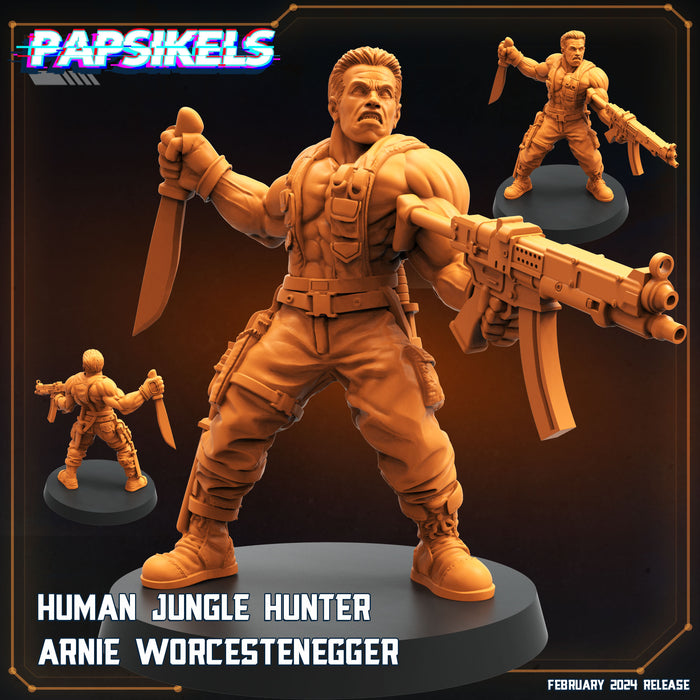 Jungle Hunter Arnie Worcesternegger | Specials | Sci-Fi Miniature | Papsikels