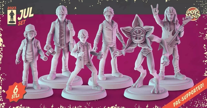 Stranger Things Set 2 | 25 - Stranger Things Set 2 | 32mm Scale | Pop Minis | Pop Chibis | Resin Miniatures