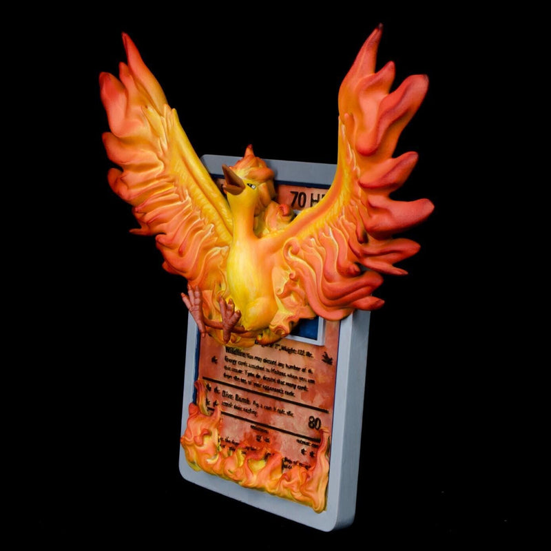 Moltress 3D Pokemon Card Wall Art Resin Figure Display TCG Collectible