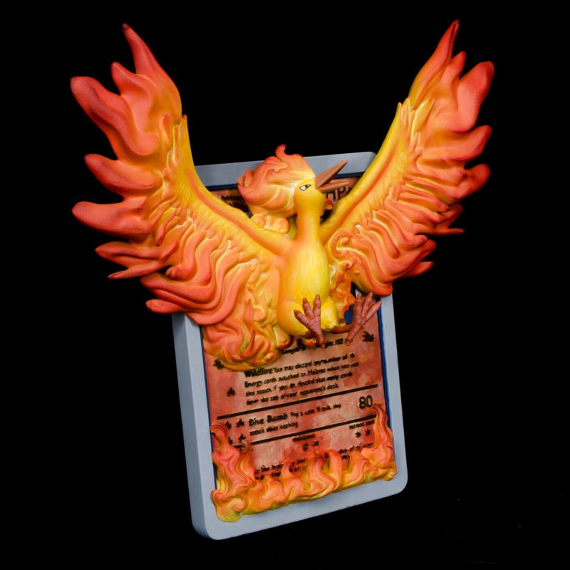 Moltress 3D Pokemon Card Wall Art Resin Figure Display TCG Collectible