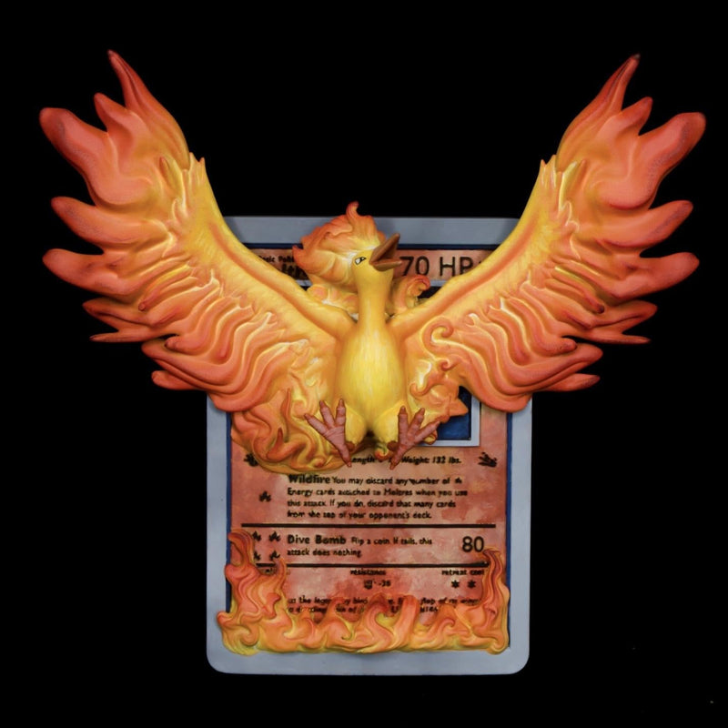 Moltress 3D Pokemon Card Wall Art Resin Figure Display TCG Collectible