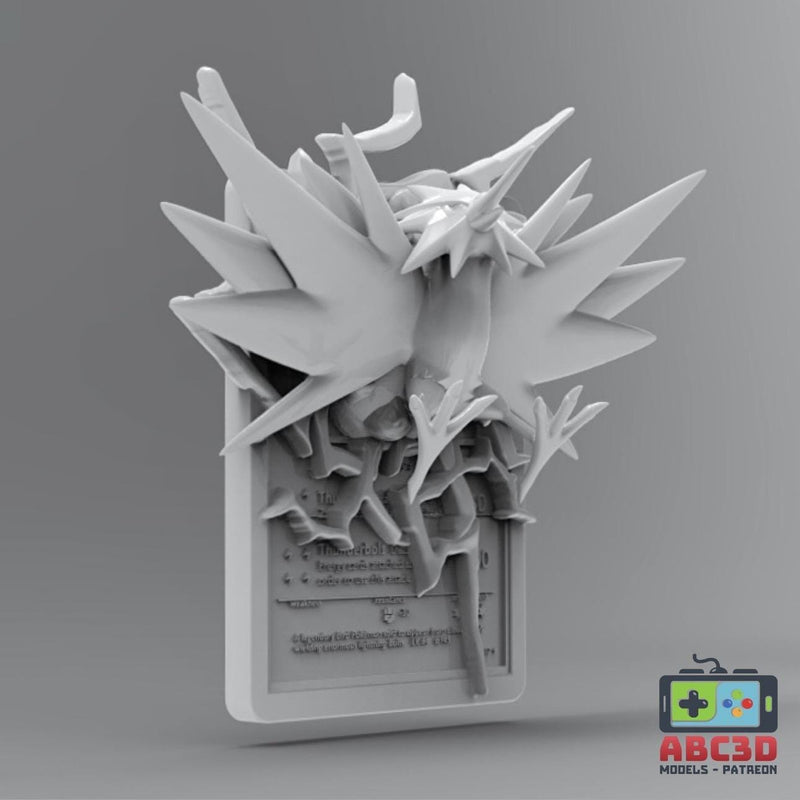 Zapdos 3D Pokemon Card Wall Art Resin Figure Display TCG Collectible