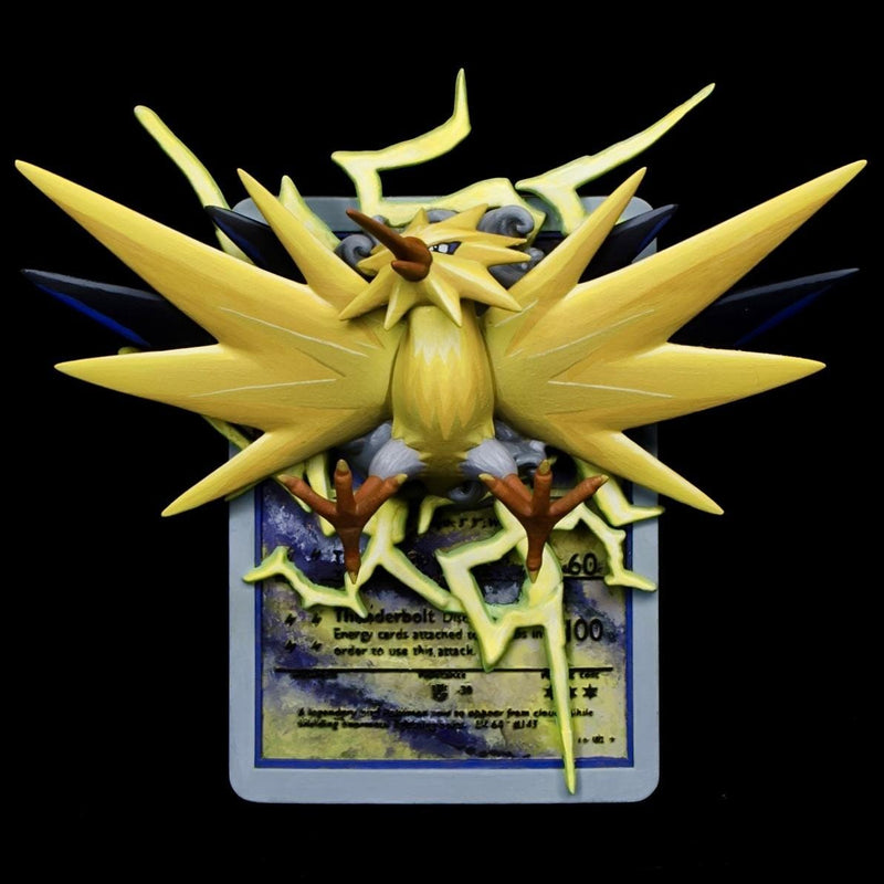 Zapdos 3D Pokemon Card Wall Art Resin Figure Display TCG Collectible