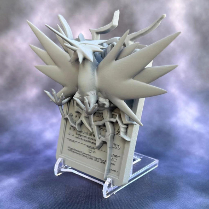 Zapdos 3D Pokemon Card Wall Art Resin Figure Display TCG Collectible