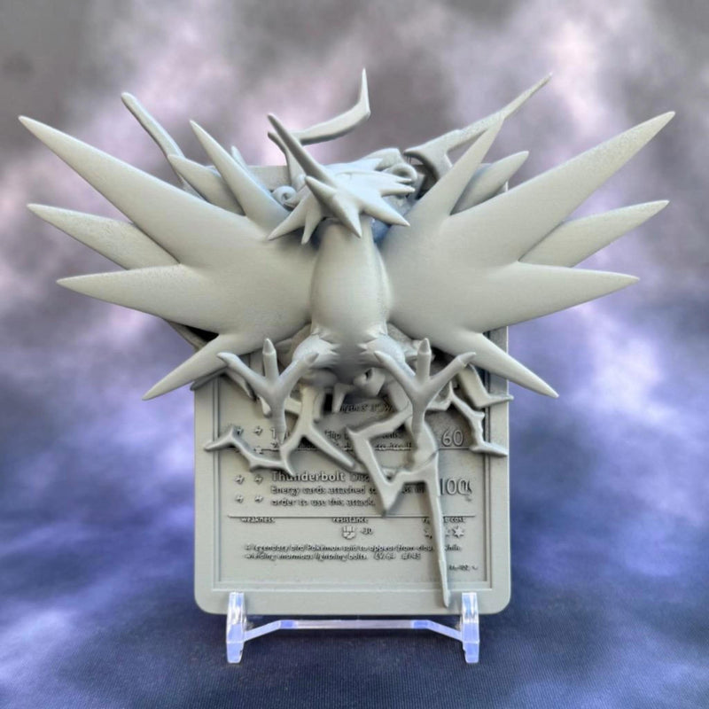 Zapdos 3D Pokemon Card Wall Art Resin Figure Display TCG Collectible