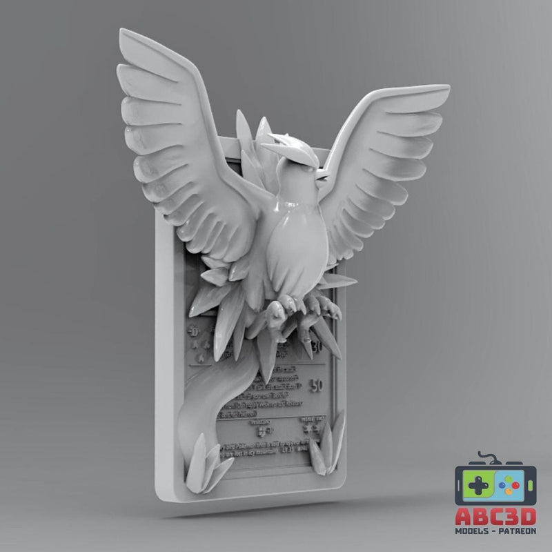 Articuno 3D Pokemon Card Wall Art Resin Figure Display TCG Collectible