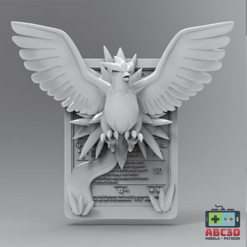 Articuno 3D Pokemon Card Wall Art Resin Figure Display TCG Collectible