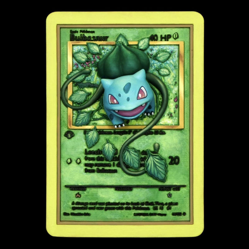 Bulbasaur 3D Pokemon Card Wall Art Resin Figure Display TCG Collectible