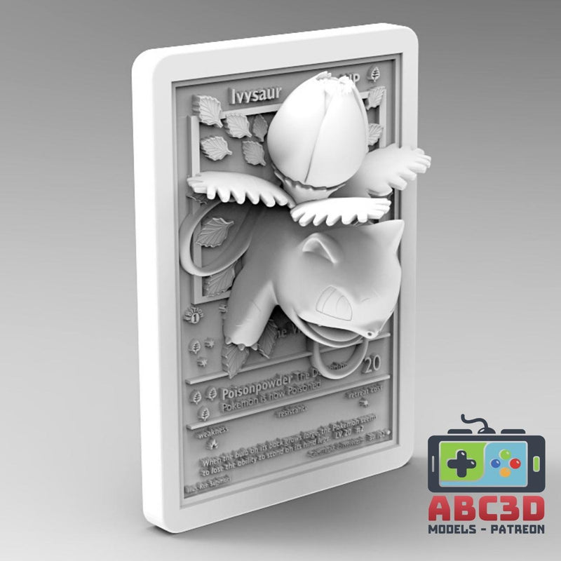 Ivysaur 3D Pokemon Card Wall Art Resin Figure Display TCG Collectible