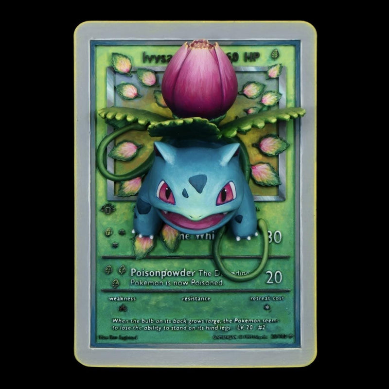 Ivysaur 3D Pokemon Card Wall Art Resin Figure Display TCG Collectible