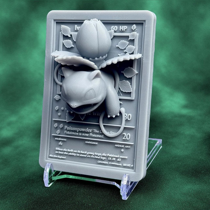 Ivysaur 3D Pokemon Card Wall Art Resin Figure Display TCG Collectible