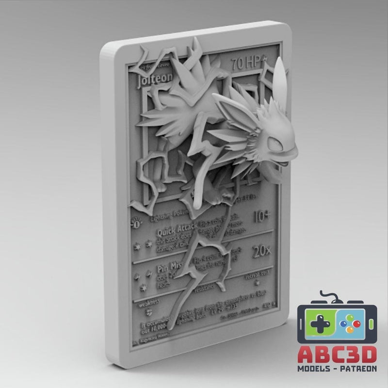 Jolteon 3D Pokemon Card Wall Art Resin Figure Display TCG Collectible