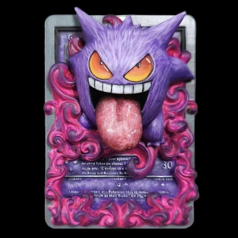 Gengar 3D Pokemon Card Wall Art Resin Figure Display TCG Collectible