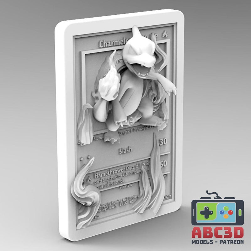 Charmeleon 3D Pokemon Card Wall Art Resin Figure Display TCG Collectible