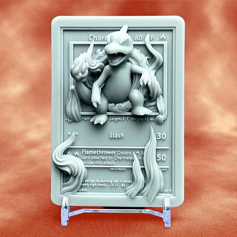 Charmeleon 3D Pokemon Card Wall Art Resin Figure Display TCG Collectible